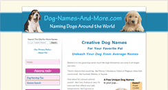 Desktop Screenshot of dog-names-and-more.com