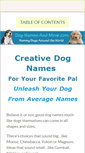 Mobile Screenshot of dog-names-and-more.com